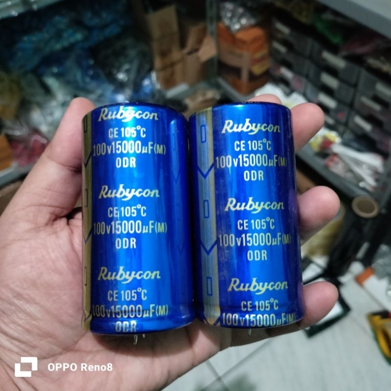 Elco 15000uf 100v rubycon biru 1pcs