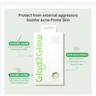GLAD2GLOW CENTELLA SALICYLIC ACID ACNE PATCH