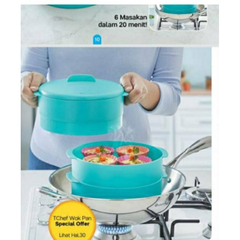 STEAM IT 3 LAYERS TUPPERWARE ORIGINAL