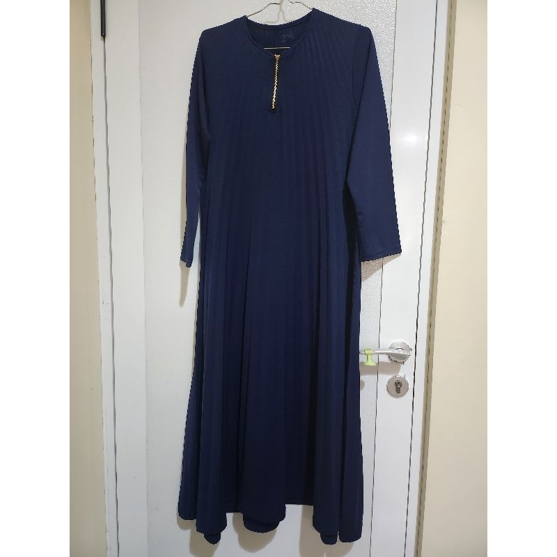 Gamis Plisket Navy