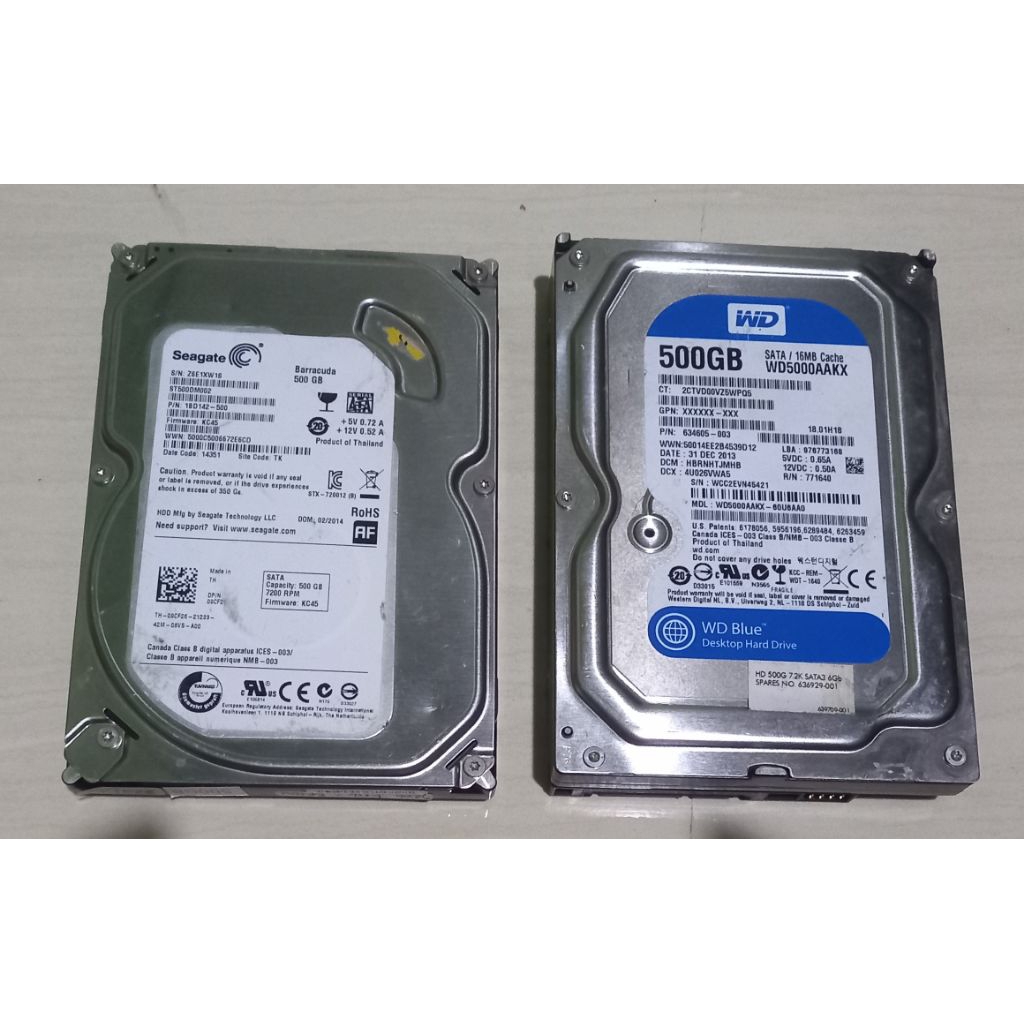 hdd/harddisk internal PC/CCTV 500GB second/preloved sehat 100%