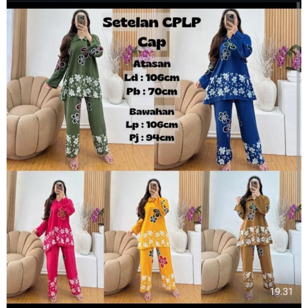 setelan celana panjang cap
