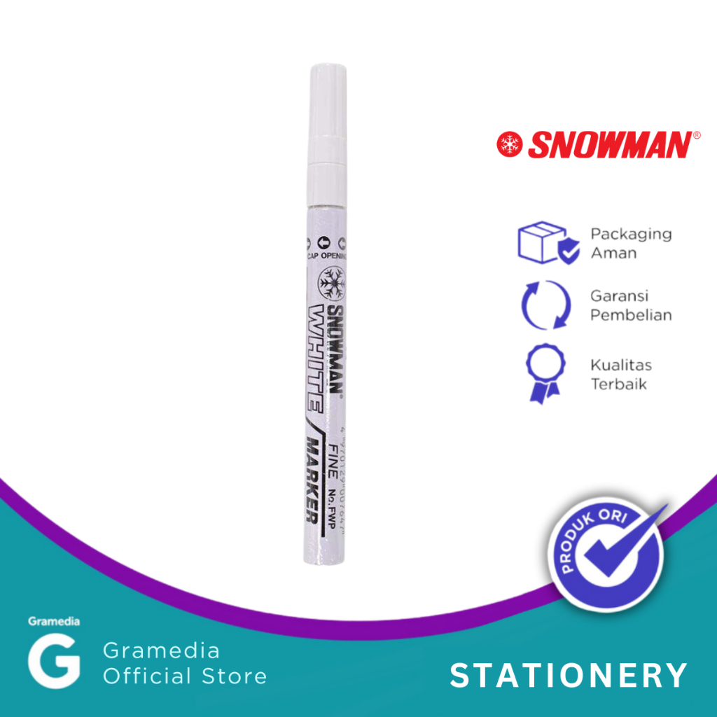 Gramedia - SNOWMAN PAINTMARKER WHITE F/PC