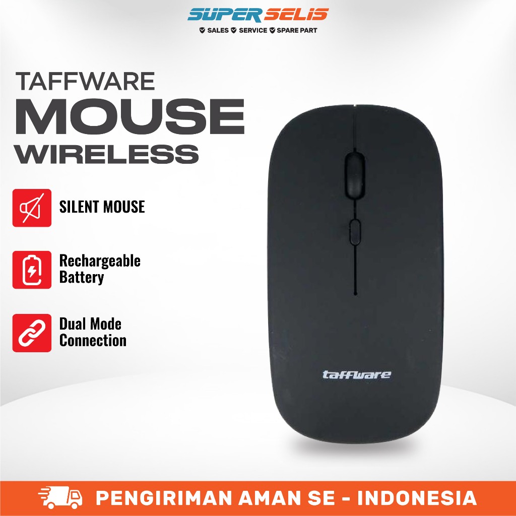 TAFFWARE Mouse Bluetooth 5.2 & Wireless 2.4G Rechargeable M8120G