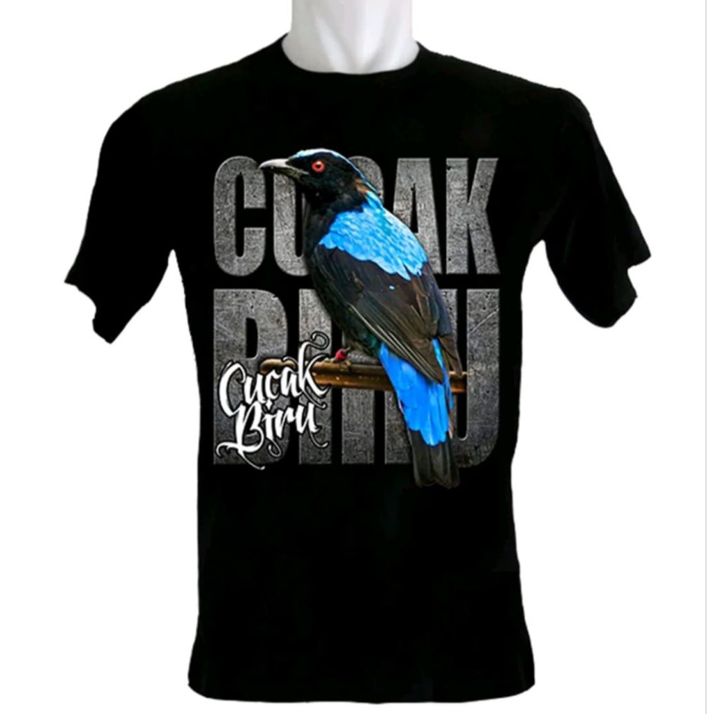 KAOS CUCAK BIRU CORAK BURUNG