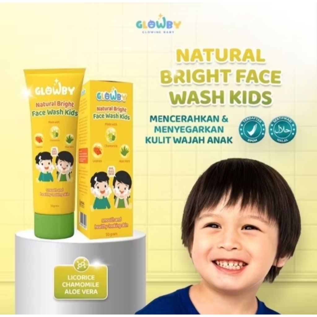 glowby face wash kids natural bright