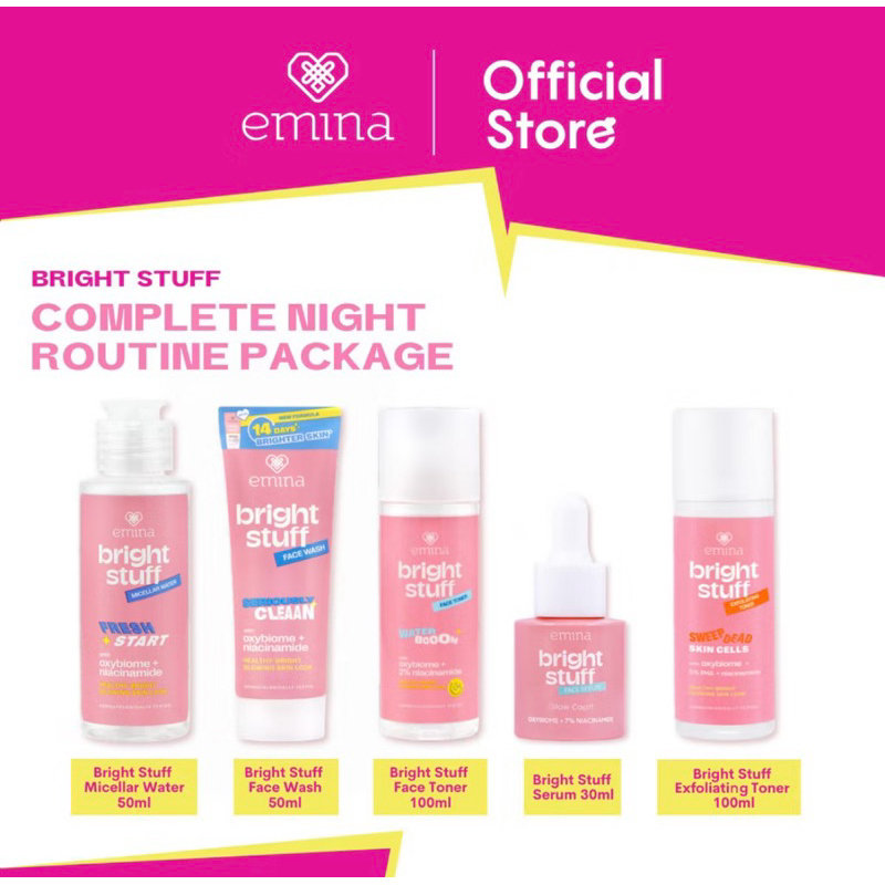 Emina Bright Stuff Complete Night Routine Package