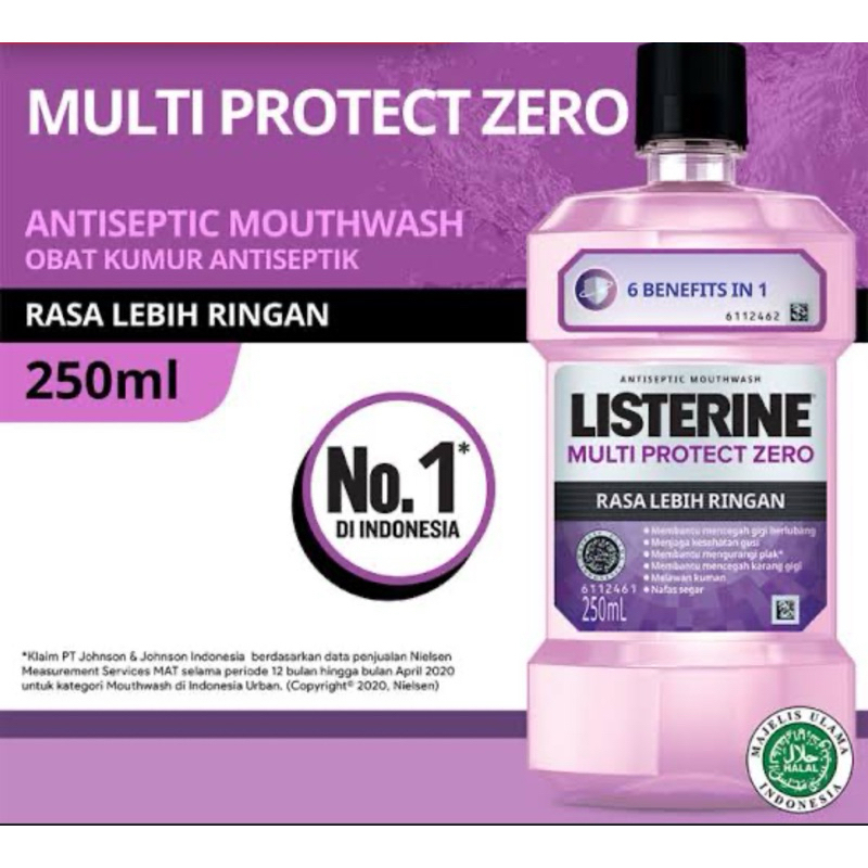 LISTERINE MULTI PROTECT ZERO 250 ML