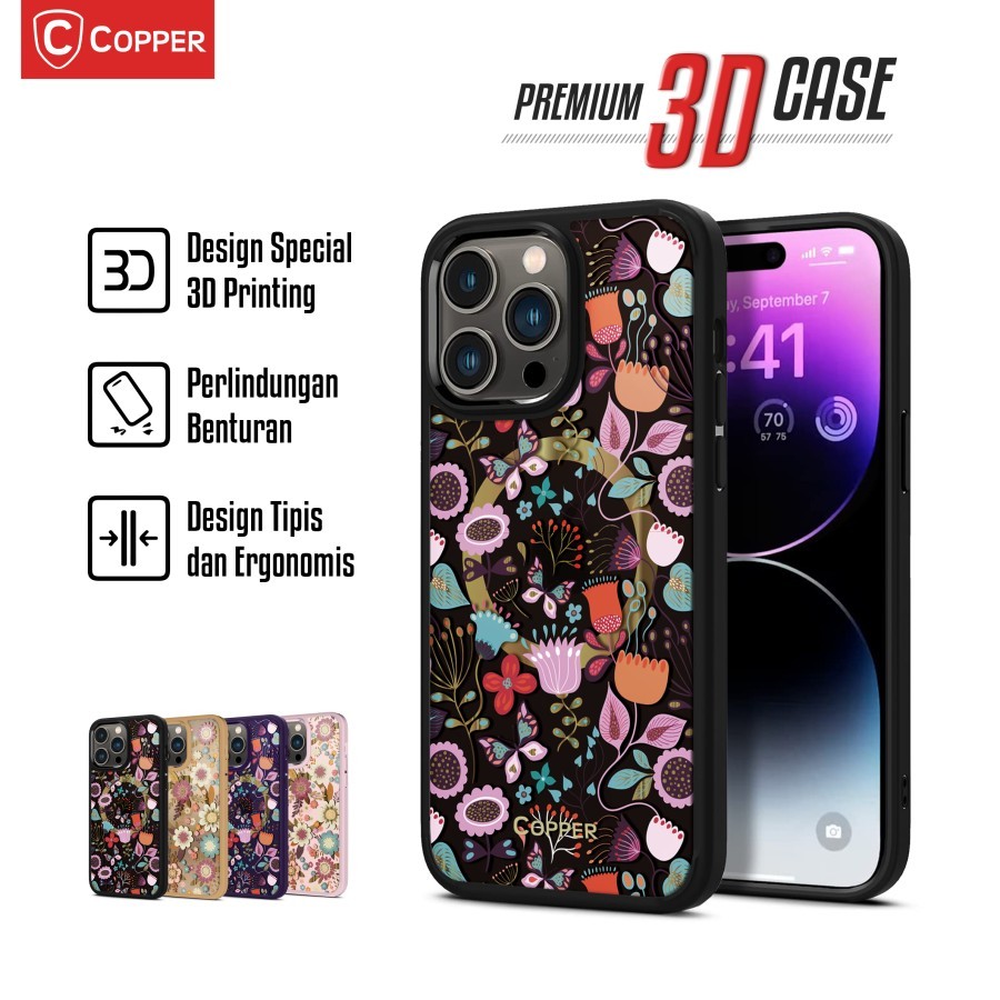 COPPER Case 3D Printing For Iphone 16 / Pro / Pro Max | Premium Case ( Support Wireless Charging )