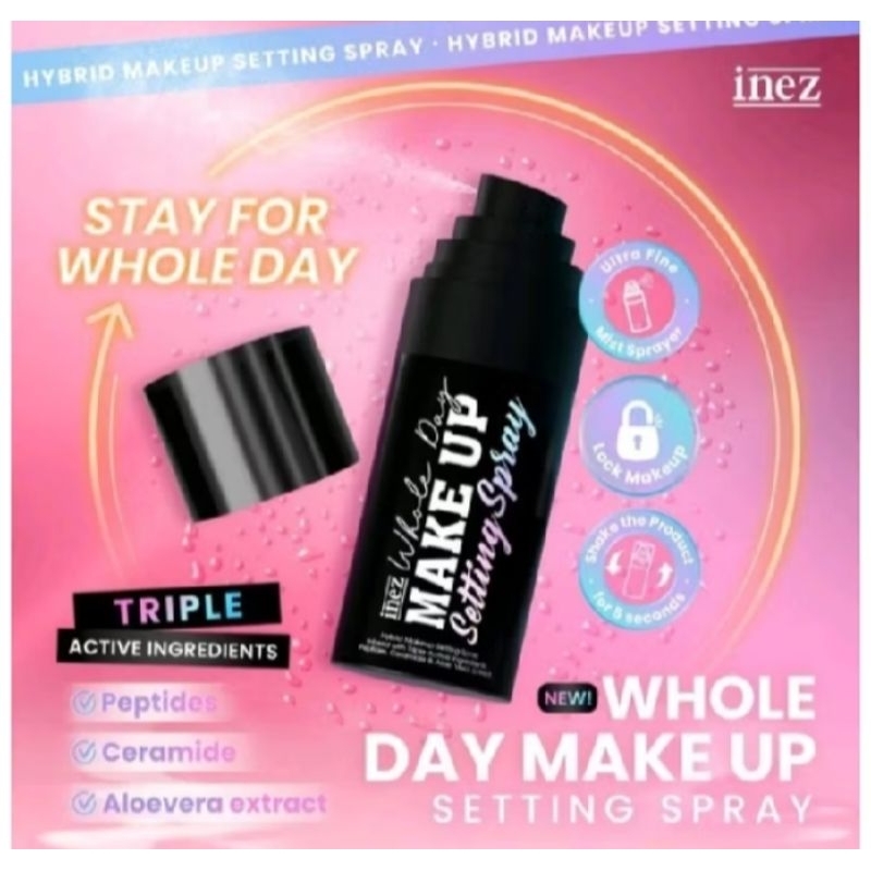 Whole day makeup setting spray
