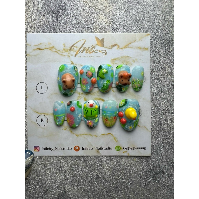 4D CAPIBARA NAILS