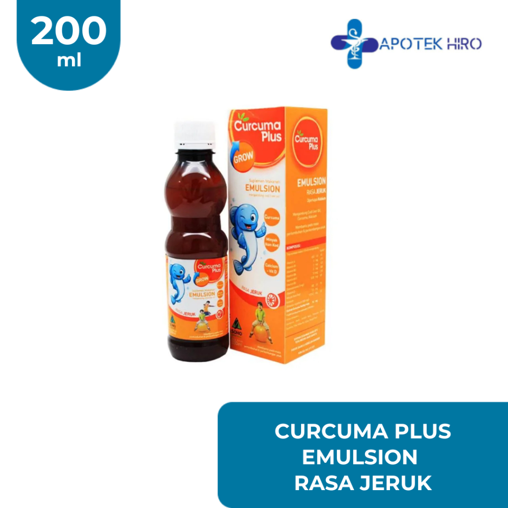 CURCUMA PLUS EMULSION GROW RASA JERUK - 200ML