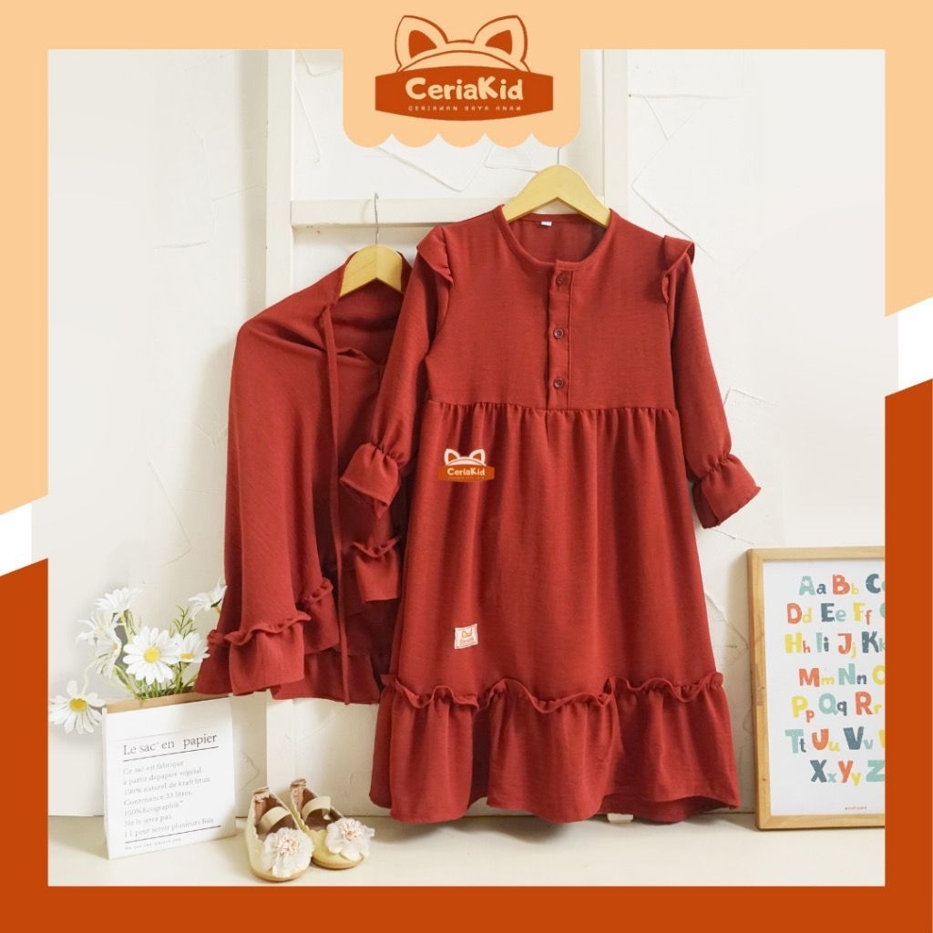 Gamis renda crinckle 5-8/9 th