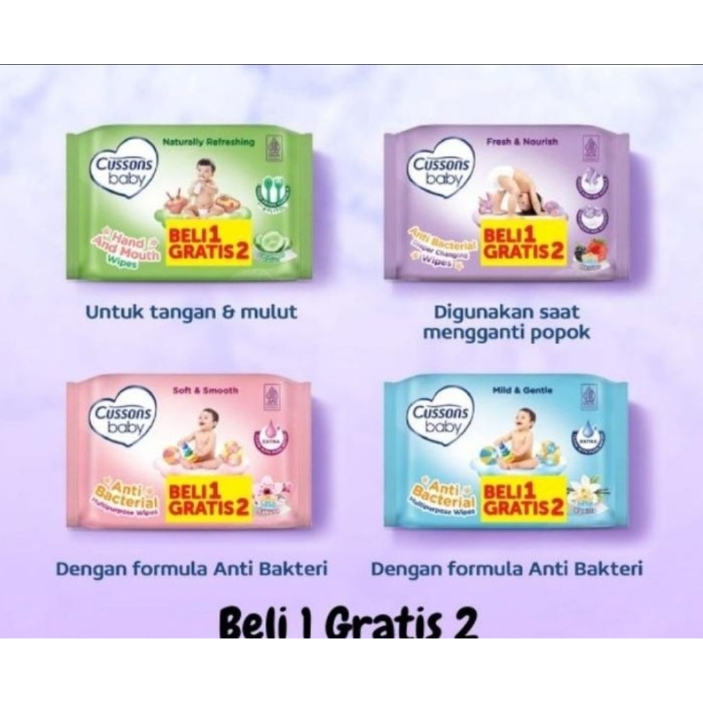 CUSSONS Tisu Basah Beli 1 Gratis 2