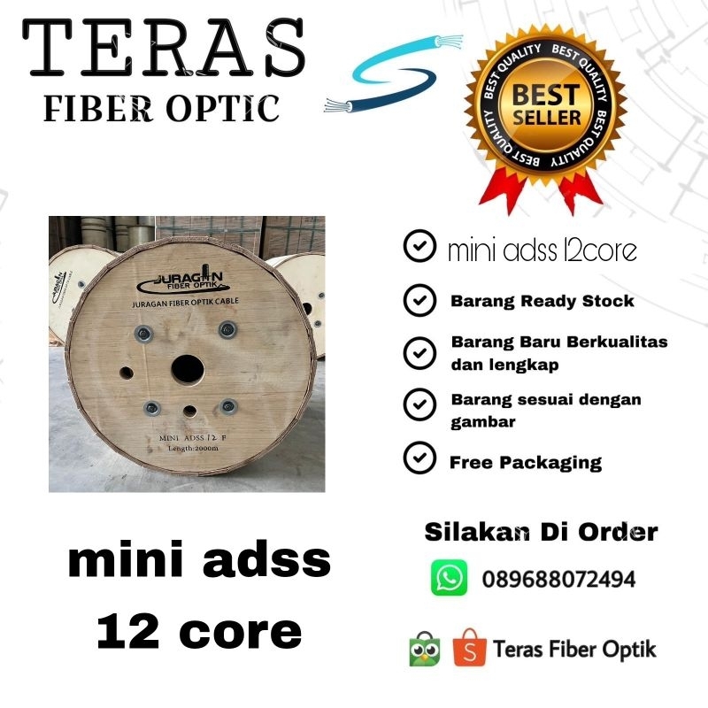 kabel fo mini adss 12core panjang 2000meter