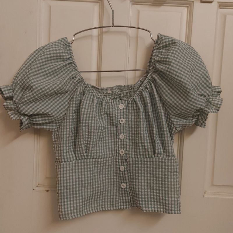 Tosca gingham blouse preloved