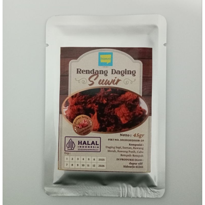 Rendang Daging Suwir  45gr