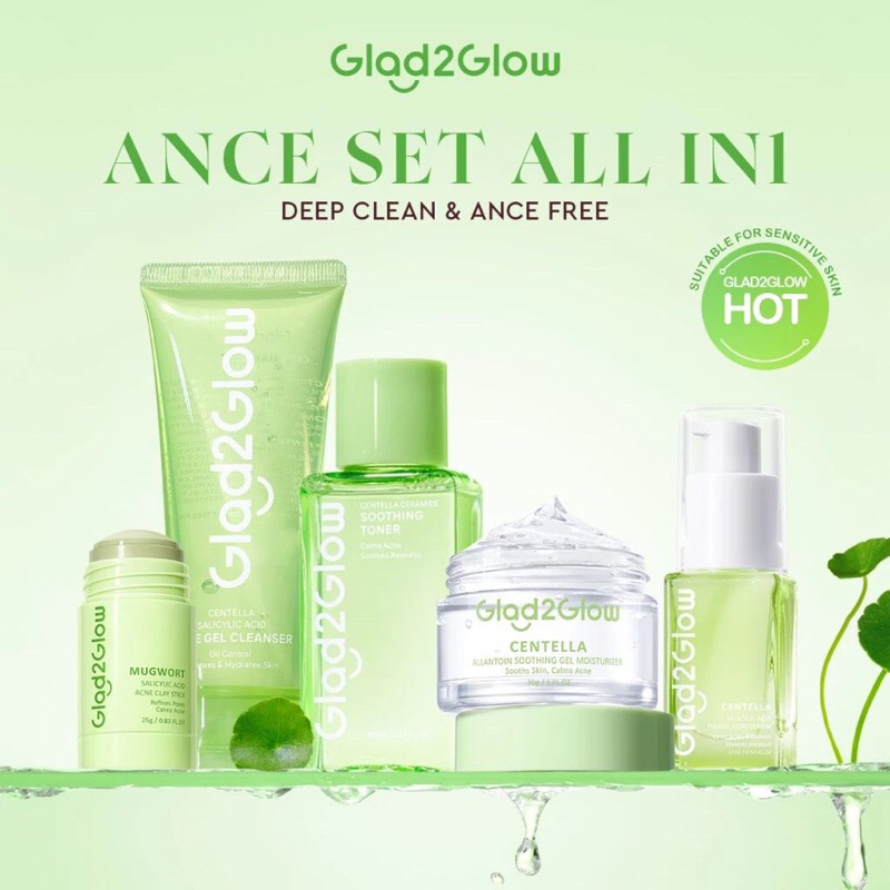 GLAD2GLOW ACNE 5ITEMM