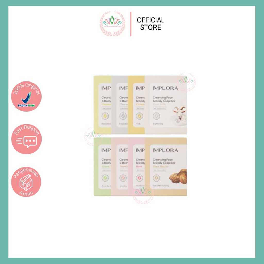 Implora Cleansing Face & Body Bar Soap 60gr
