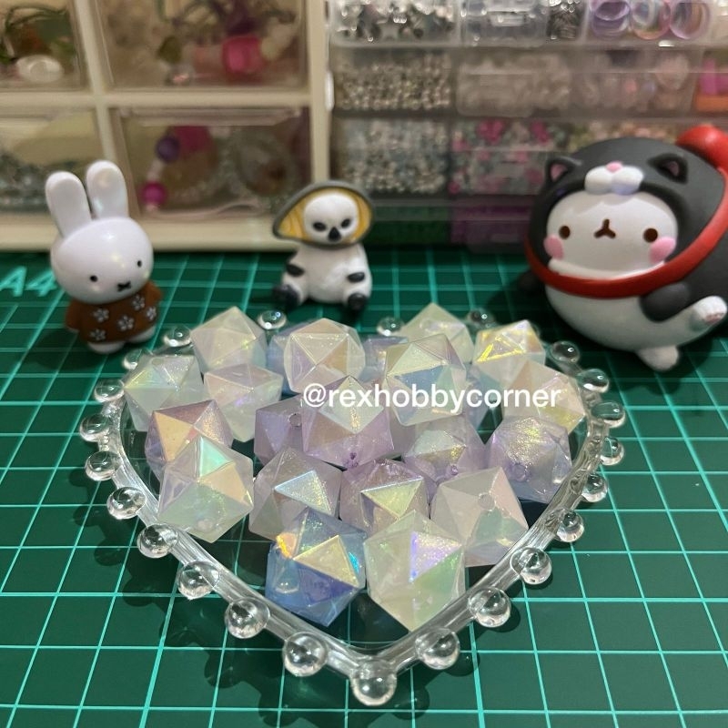Beads Manik UV Hexagonal 3D