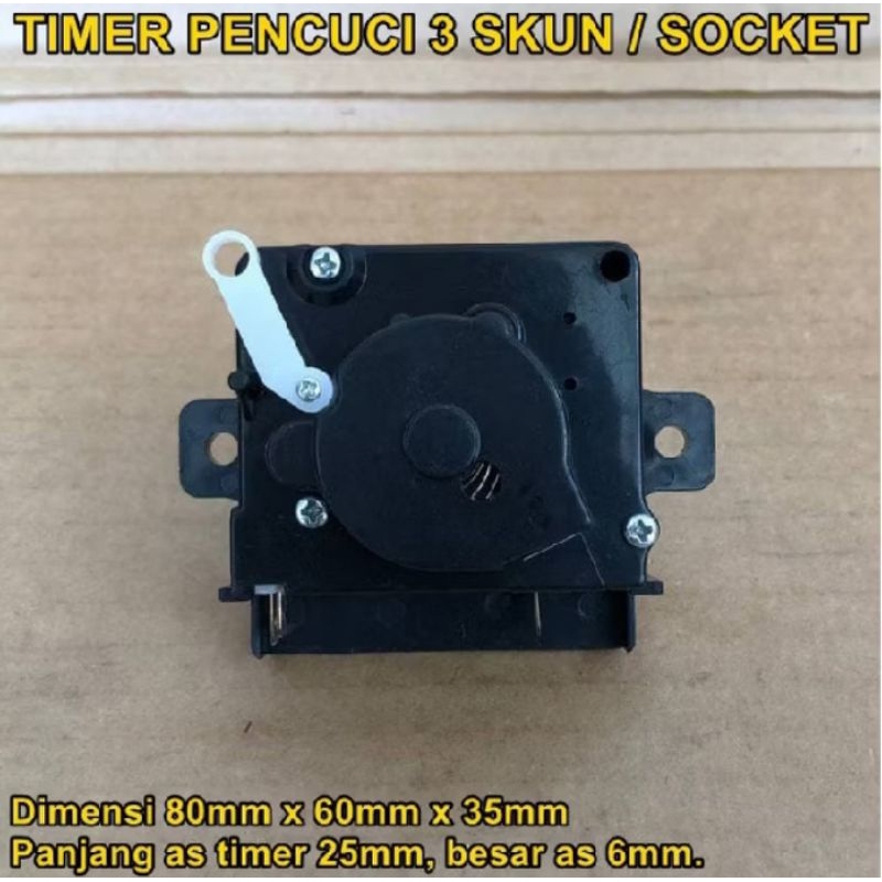 TIMER MESIN CUCI SHARP 3 SKUN TIMER 3 SOKET