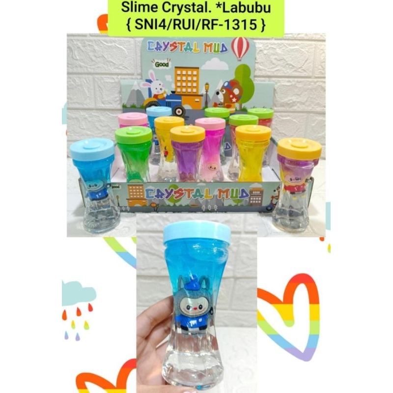 Slime Crystal Labubu Tabung