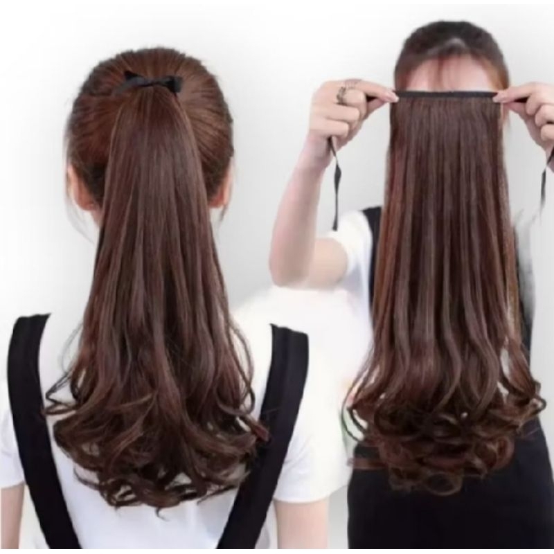 ponytail ikat curly