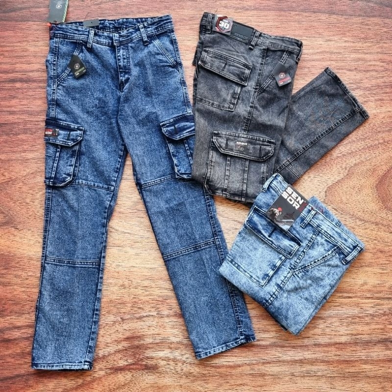 Celana Jeans Cargo Standar