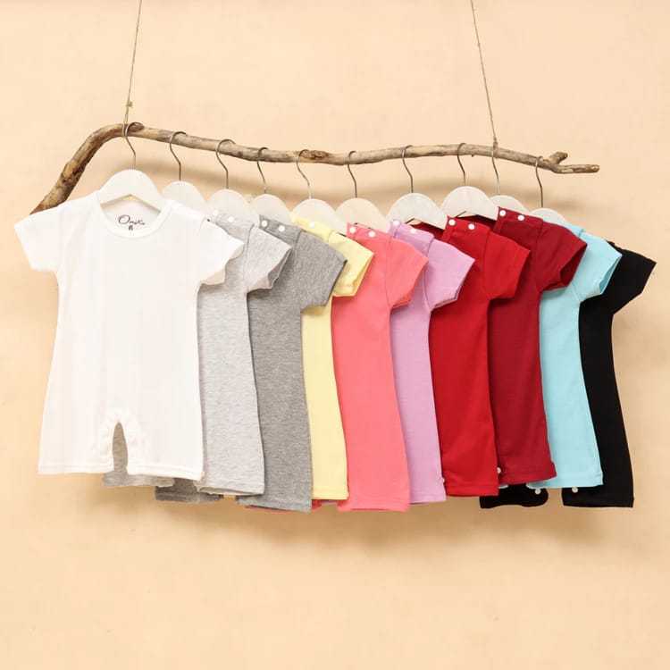 Romper Bayi Polos Cotton