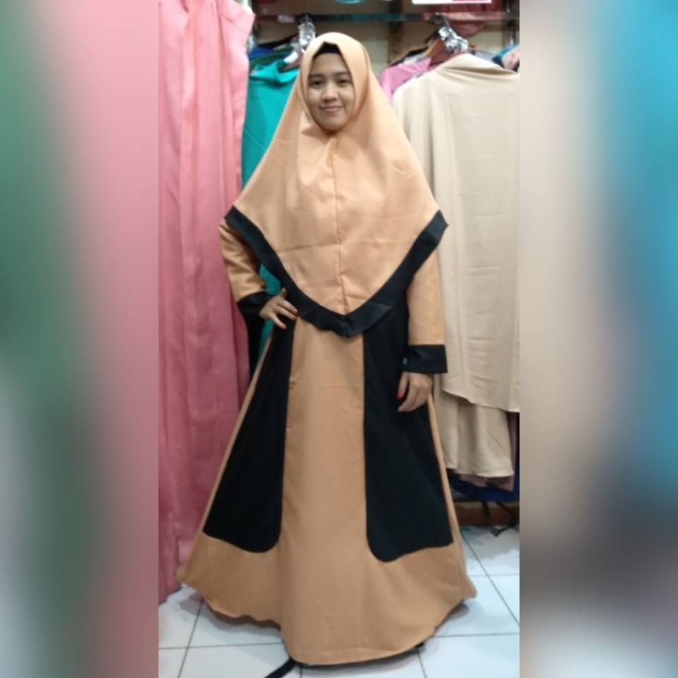 Gamis Syari Polos Busui Friendly