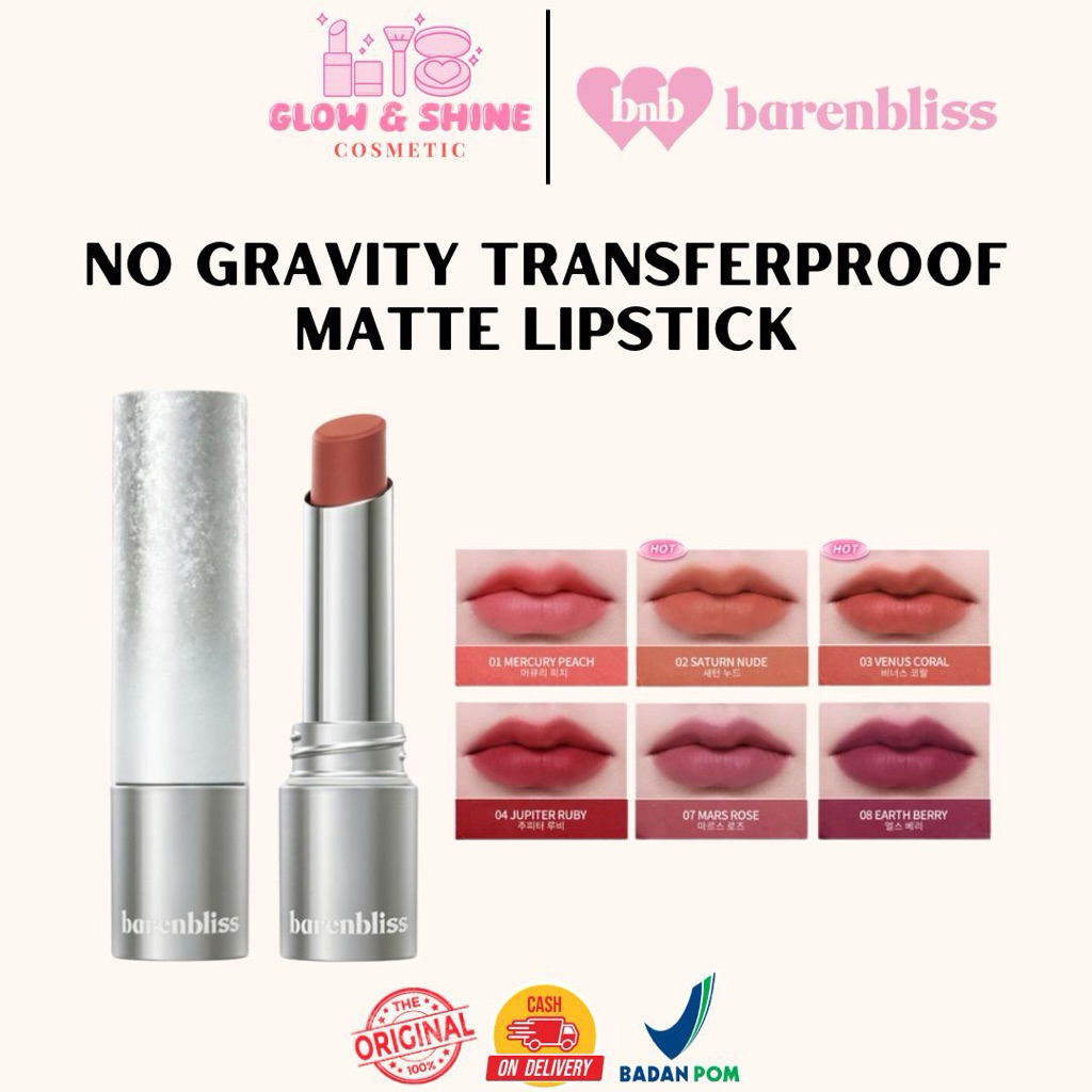 BARENBLISS NO GRAVITY TRANSFERPROOF MATTE LIPSTICK