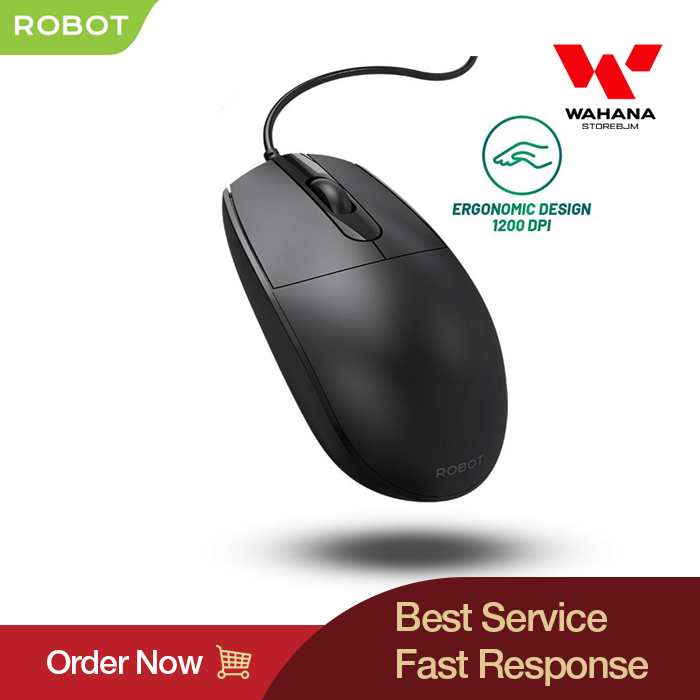 ROBOT M102 Mouse Usb Kabel 1200Dpi Mouse Kantor