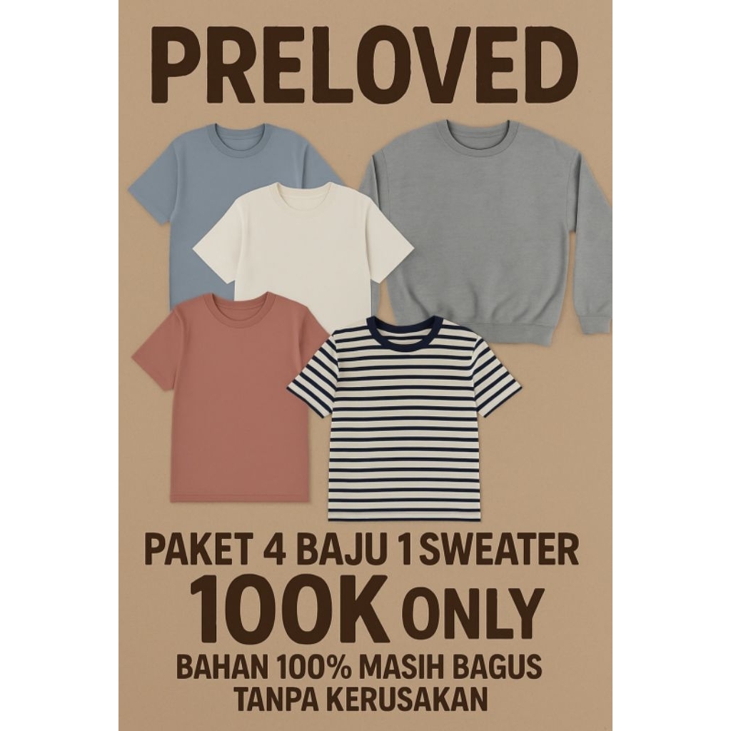 KAOS & SWEATER (preloved)