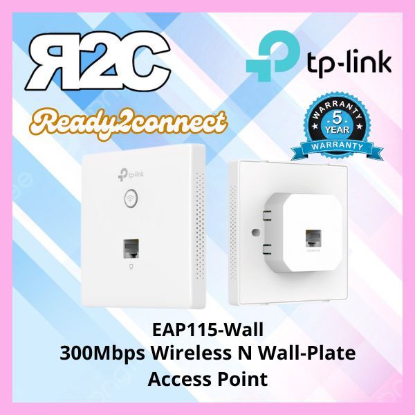 TPLINK EAP115-WALL 300Mbps Wireless N Wall Plate Access Point