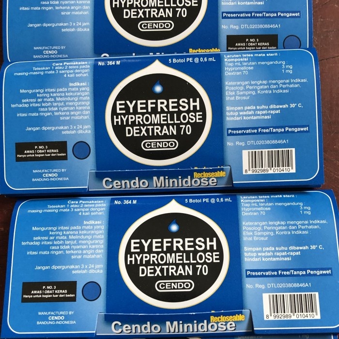 CENDO EYEFRESH MINIDOSE 0.6 ML
