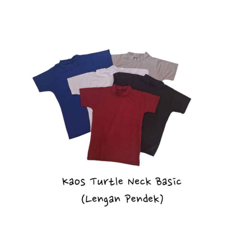 Kaos Turtle Neck Lengan Pendek