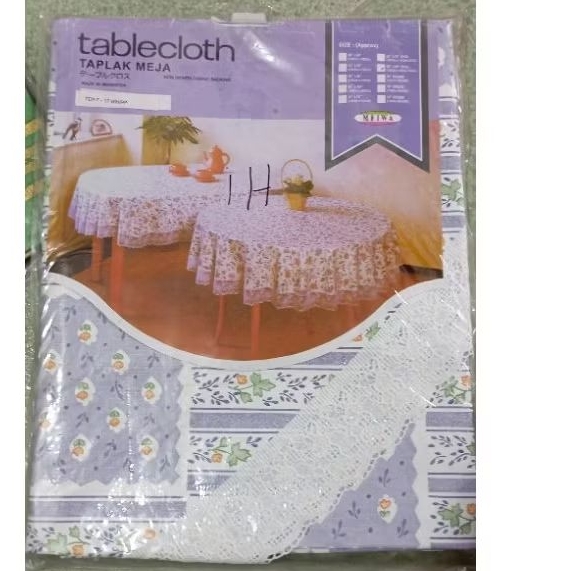 taplak meja plastic motif bunga