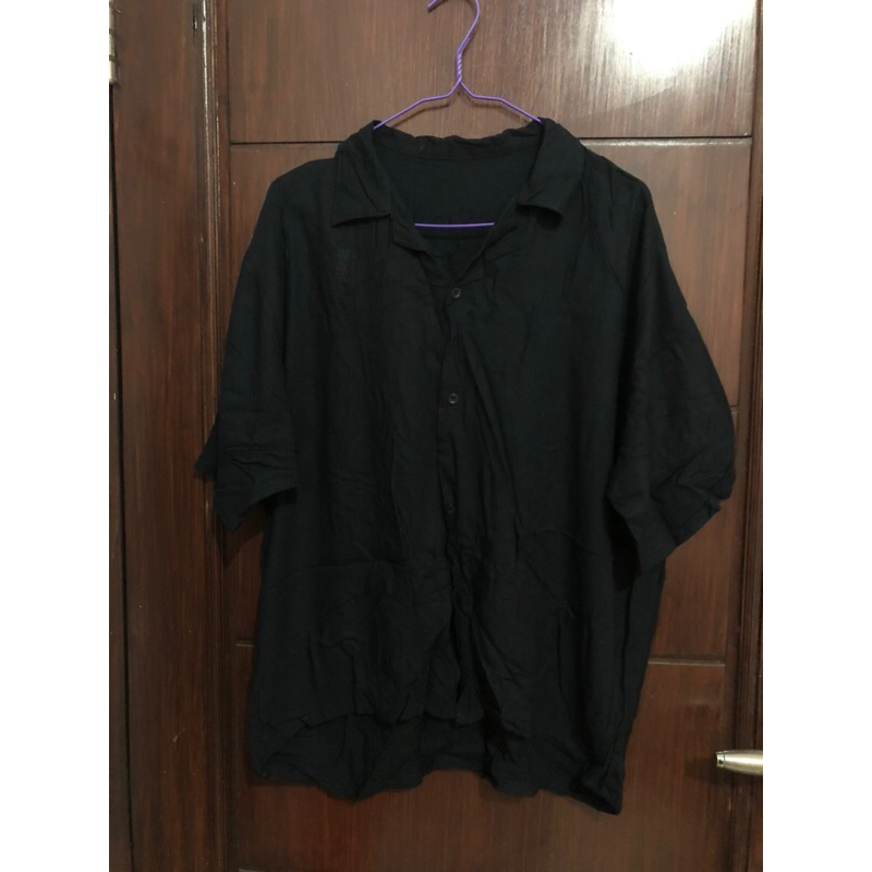 preloved kemeja hitam oversize