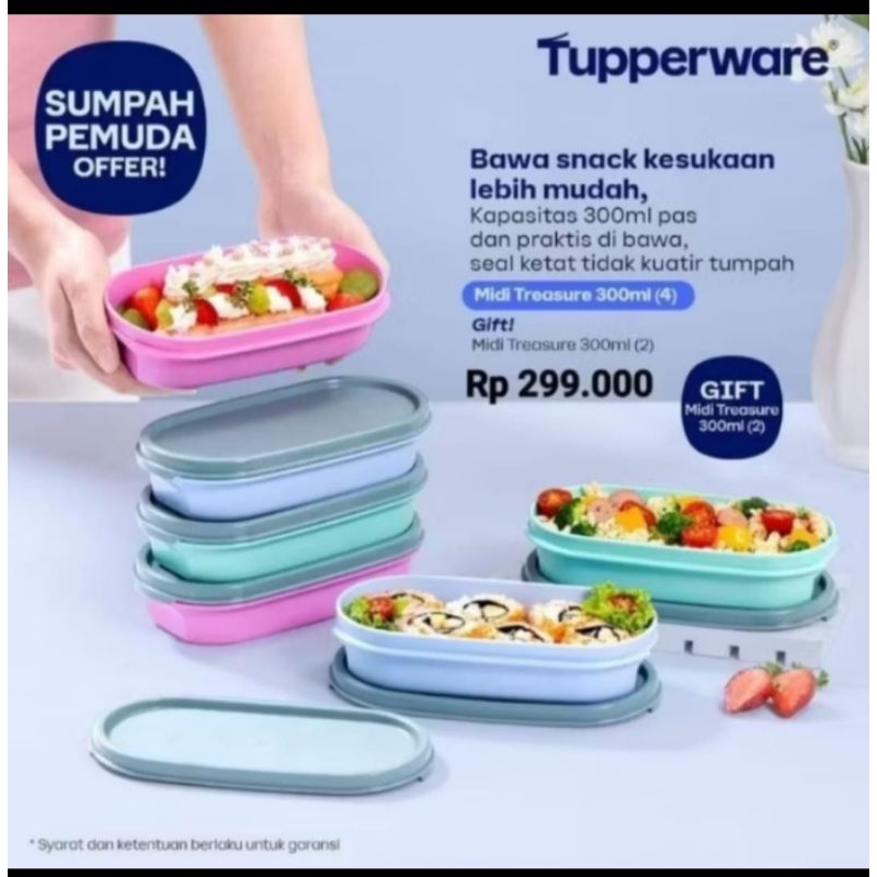Midi treasure tupperware 300 ml (6pcs)