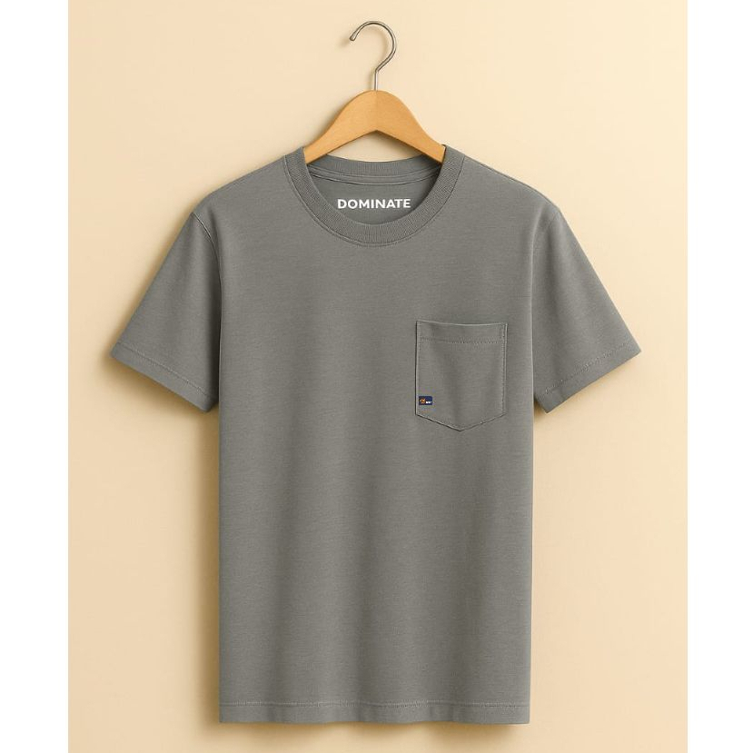 Kaos Pocket Pria Polos Kattun Combed 24s Kaos Pria Basic