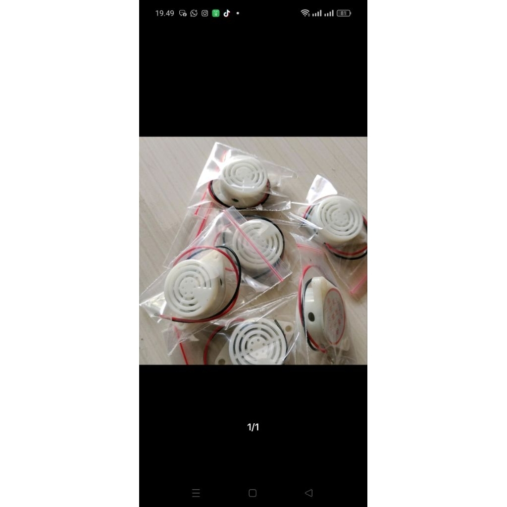 BUZZER BUNYI PUTUS PUTUS tambahan alarm sensor
