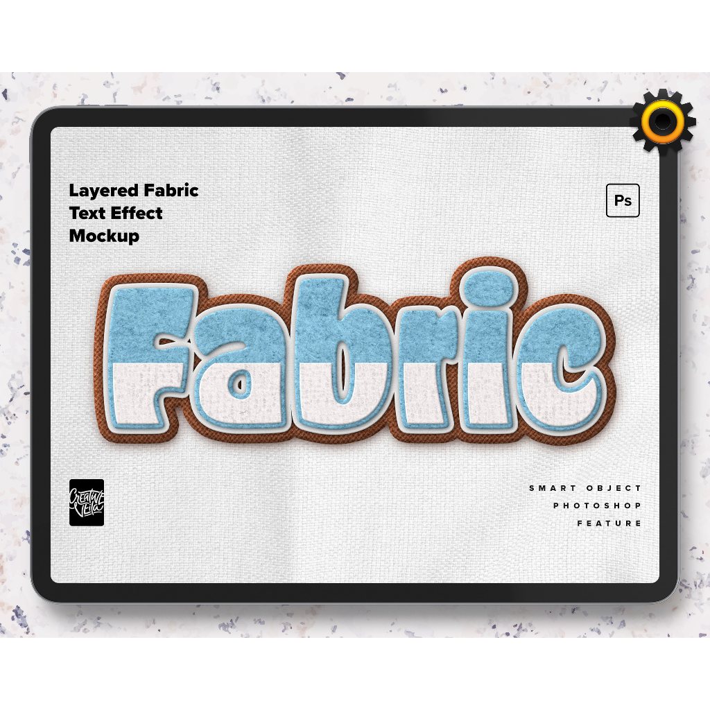 Photoshop Template - Layered Fabric Text Effect