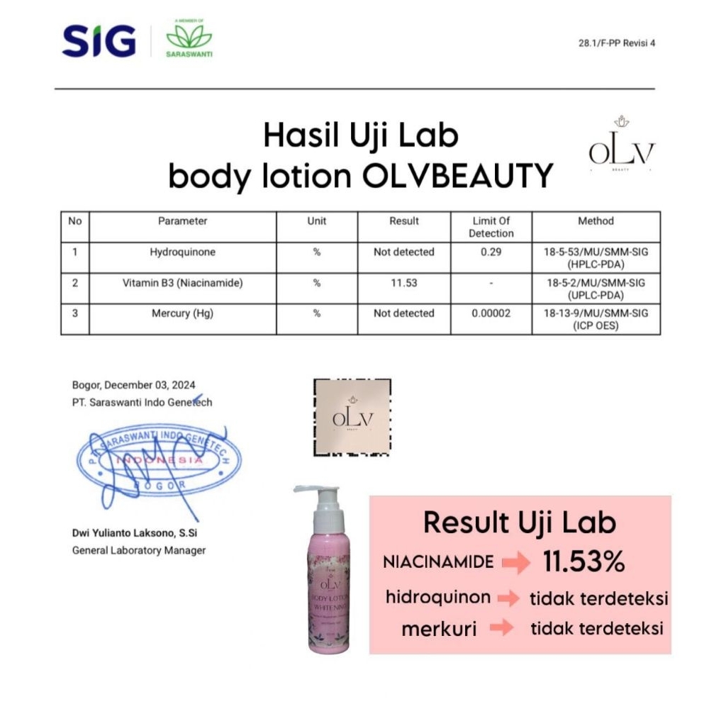 "BODY LOTION OLV BEAUTY"