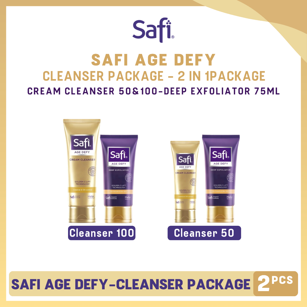 Age Defy Cleanser Package 2pcs Cream Cleanser & Deep Exfolistor 75ml