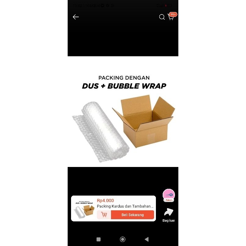 extra packing dus dan bubble wrap