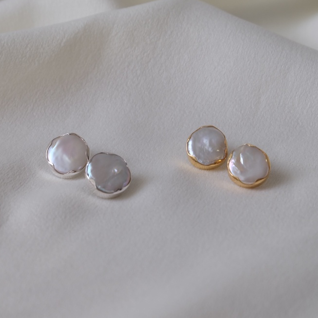 Baroque Pearl Stud - Sterling Silver