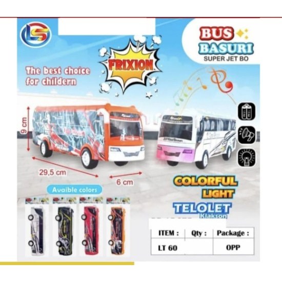 mainan anak bus bazuri LT60 medium