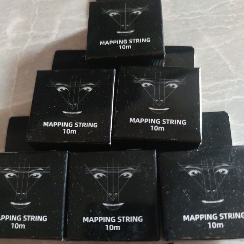 mapping string 10m benang pola alis hitam