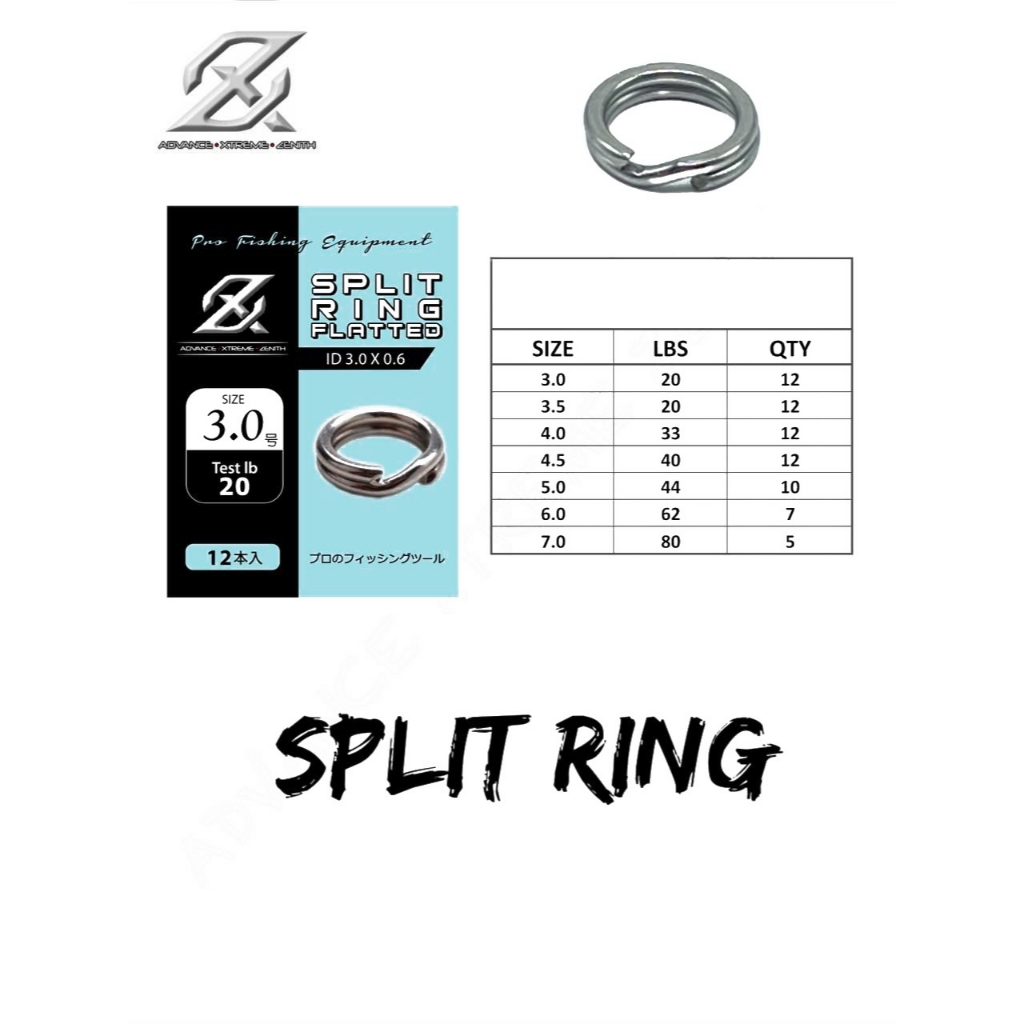 AXZ SPLIT RING (40 PKT) #3-9 (40/KTK)