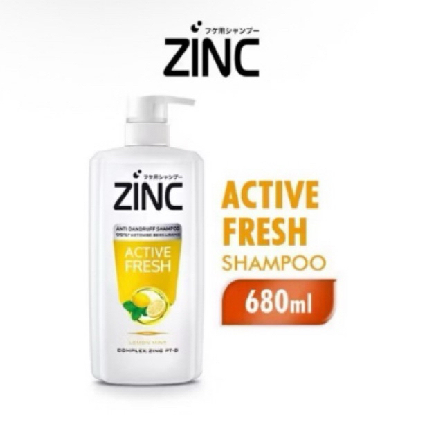 Zinc Shampoo Active Fresh Botol 680 ml